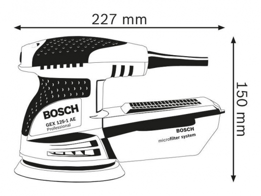 MÁY CHÀ NHÁM RUNG TRÒN GEX 125-1 AE